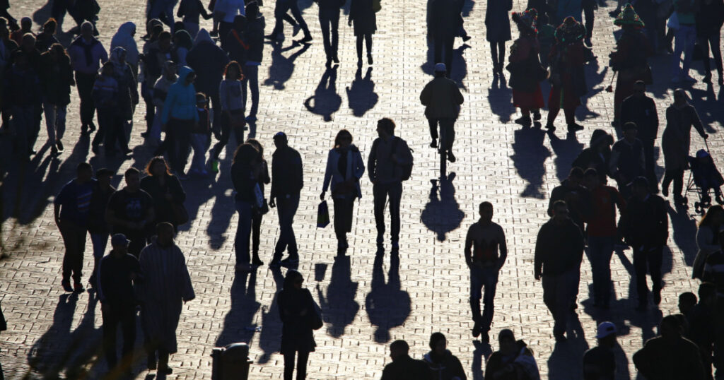 People on the square