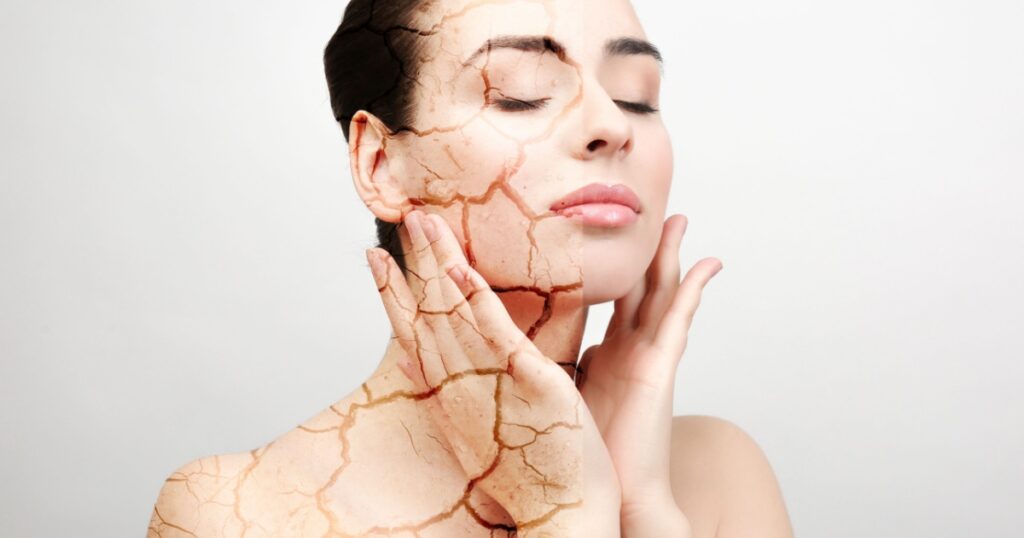 Woman face before and after cosmetic procedure. Plastic surgery concept.