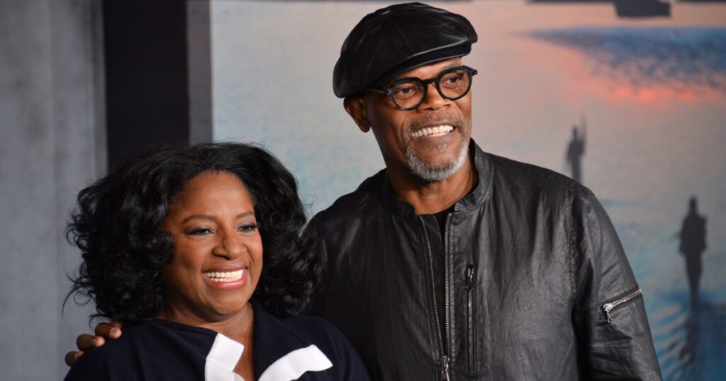 LOS ANGELES, CA - MARCH 8, 2017: Samuel L jackson & LaTanya Richardson at the premiere for "Kong: Skull Island" at Dolby Theatre, Los Angeles