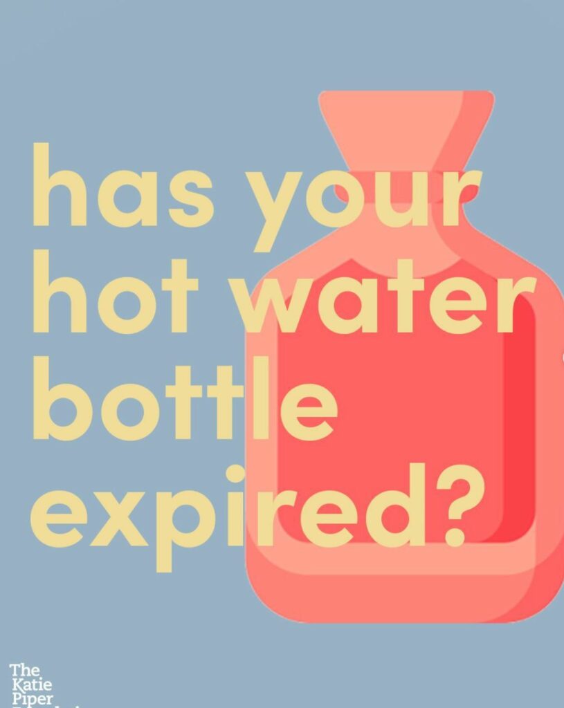 Hot water bottle warning from the Katie Piper Foundation. 