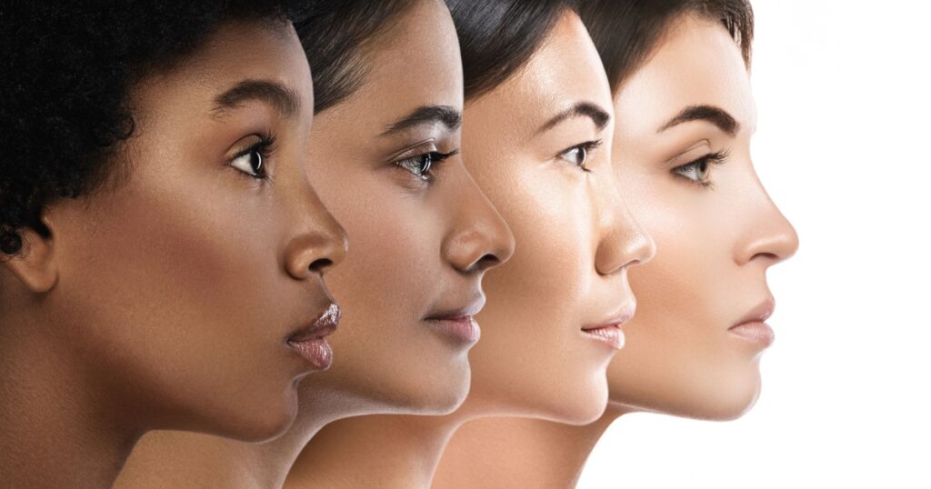 Multi-ethnic beauty. Different ethnicity women - Caucasian, African, Asian and Indian.