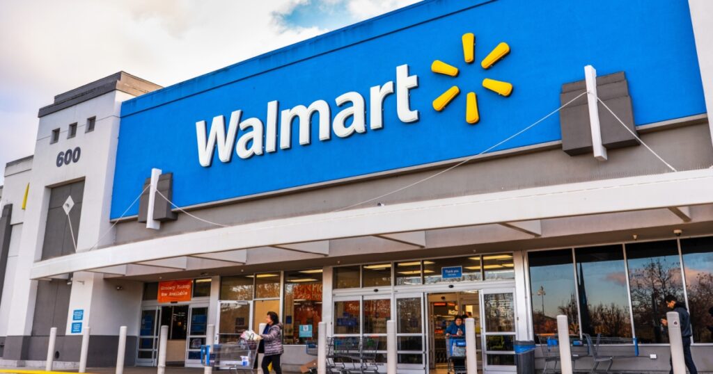 Jan 9, 2020 Mountain View / CA/ USA - People shopping at a Walmart store in south San Francisco bay area