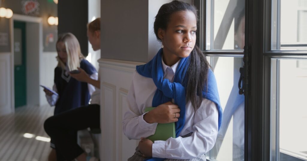 Portrait of sad African-American