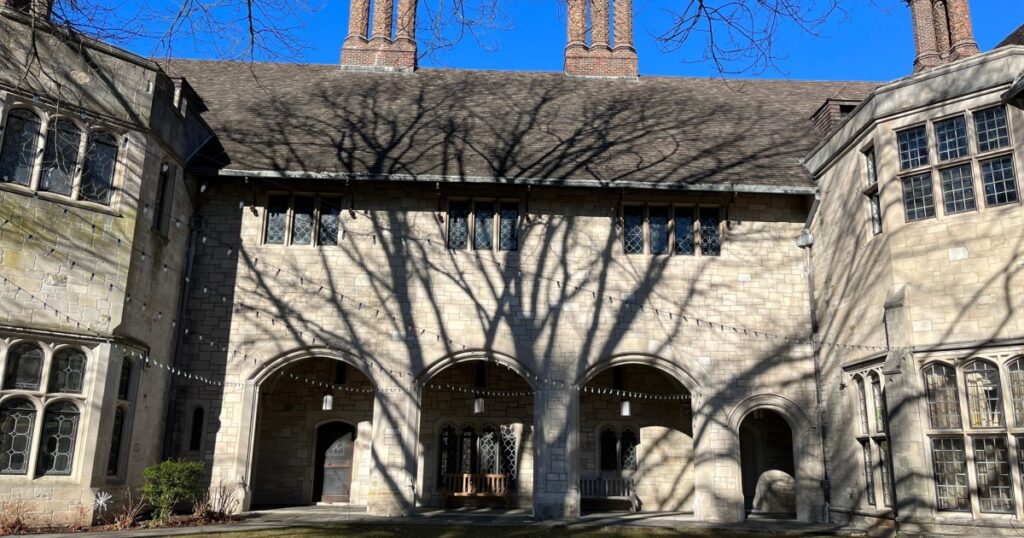 Oyster Bay, NY, USA, 1.1.23 - The large, beautiful mansion at the Planting Fields Arboretum.