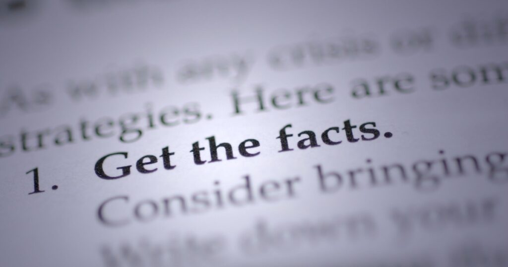 get the facts term from a medical book