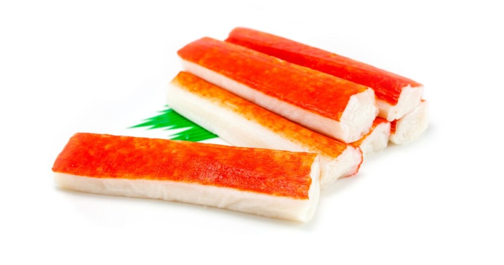 japan surimi artificial crab isolated background