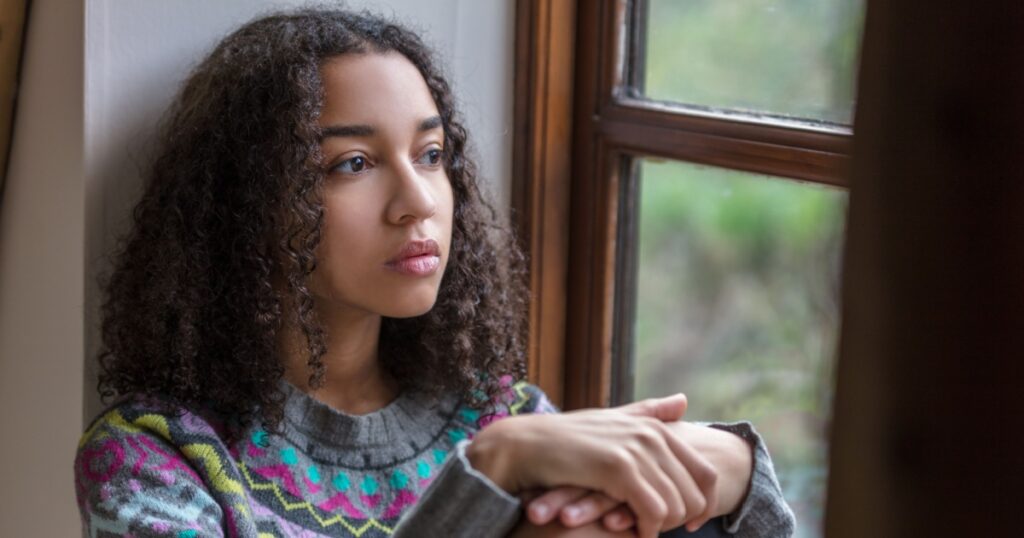 Beautiful mixed race biracial