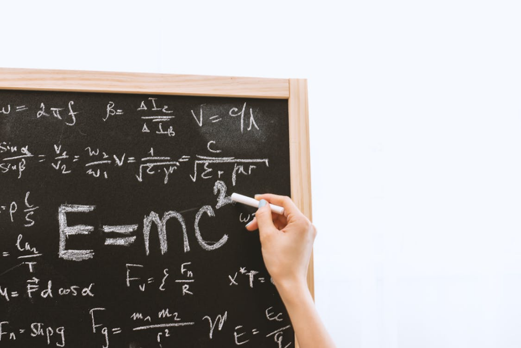 Math on chalkboard