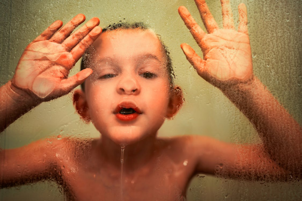 Child in shower