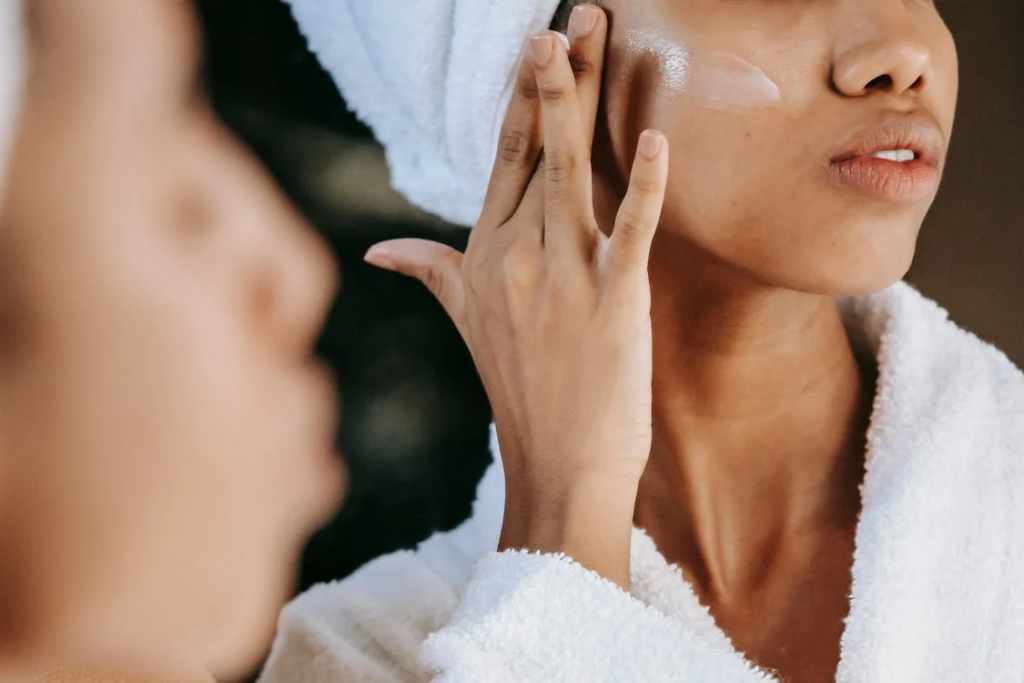 Woman facecare