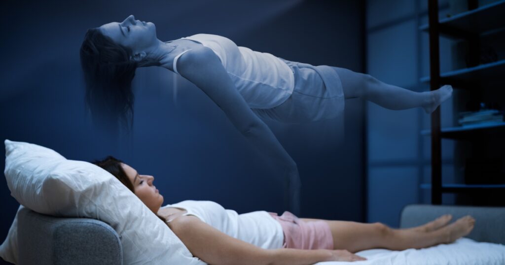 Woman Ghost Or Spirit Nightmare. Dead Body And Soul