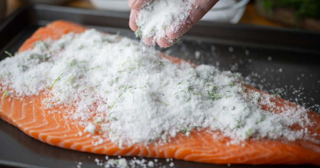 salmon gravlax, scandinavian cured food