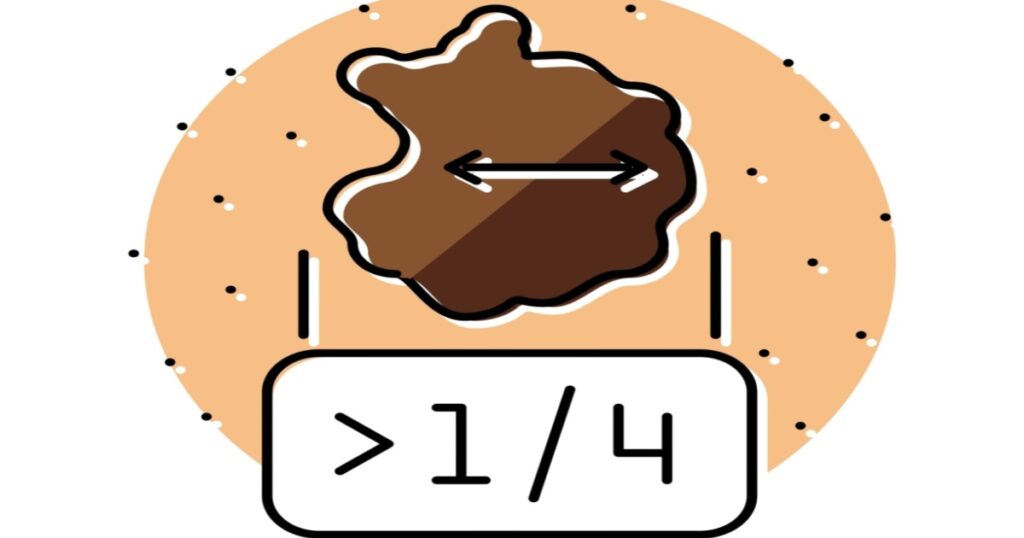 larger 1 4 inch mole melanoma color icon vector. larger 1 4 inch mole melanoma sign. isolated symbol illustration