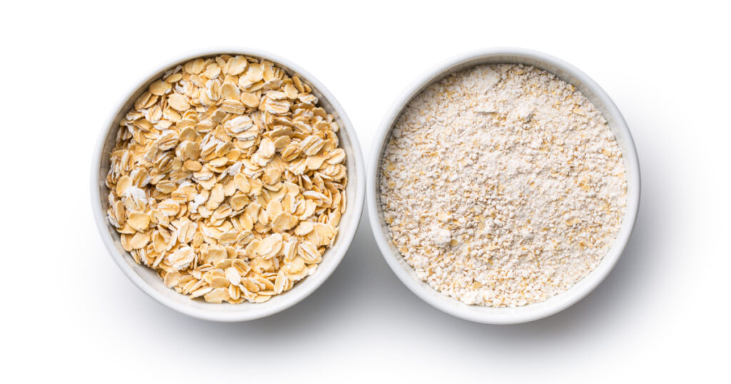 Dry rolled and ground oatmeal