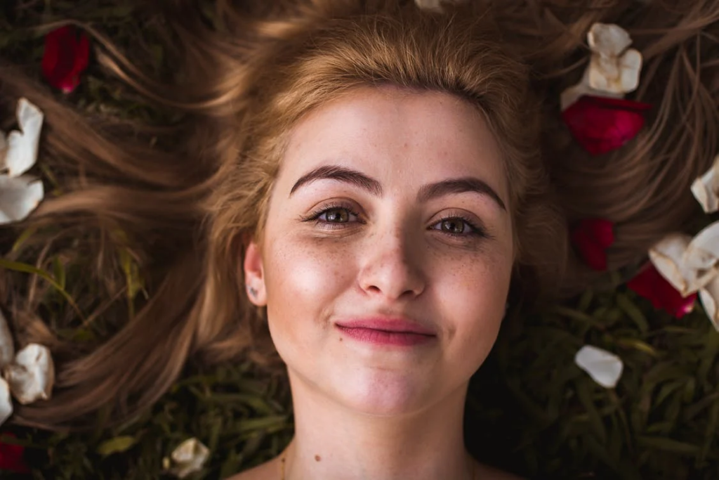 woman smiling