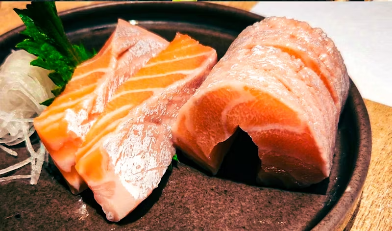 salmon prepared on a plate