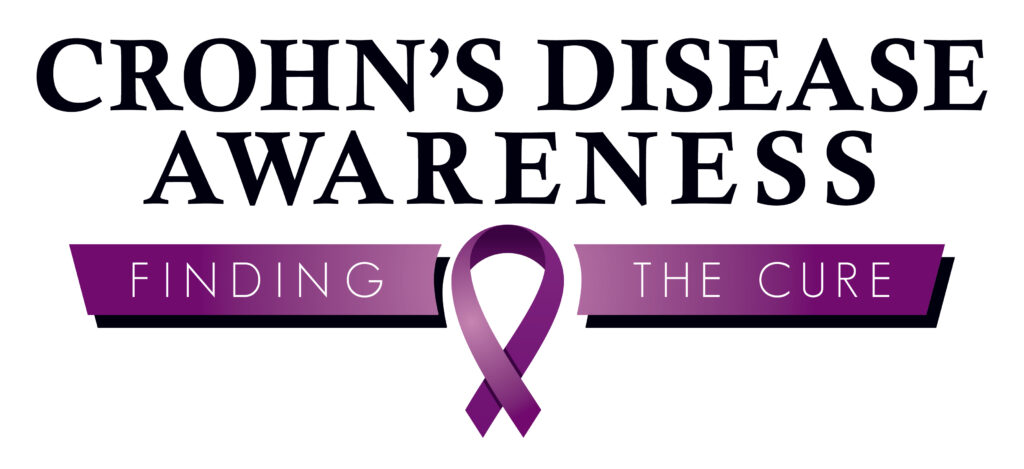 Crohn's Disease Awareness Ribbon, Health Education Logo for Crohn's Disease, Fundraising Symbol to Raise Awareness and Support, Purple Ribbon Icon for Social Media Campaigns, Finding The Cure Design