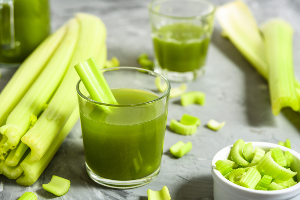 Celery Healthy Green Juice in glass
