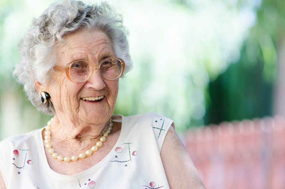 Portrait of a smiling elderly woman