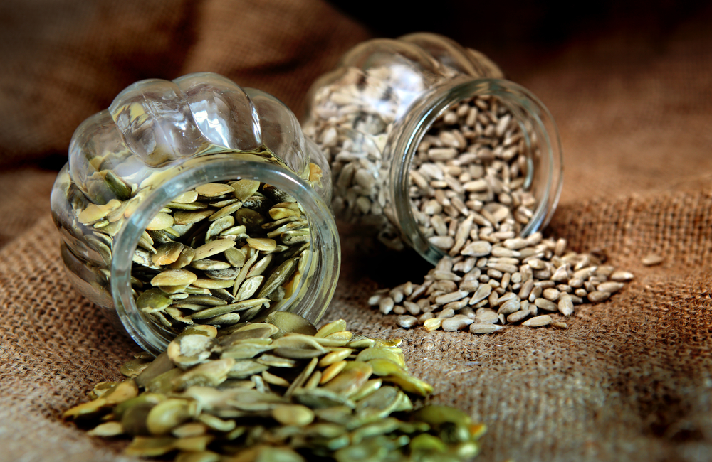 Pumpkin and sunflower seeds