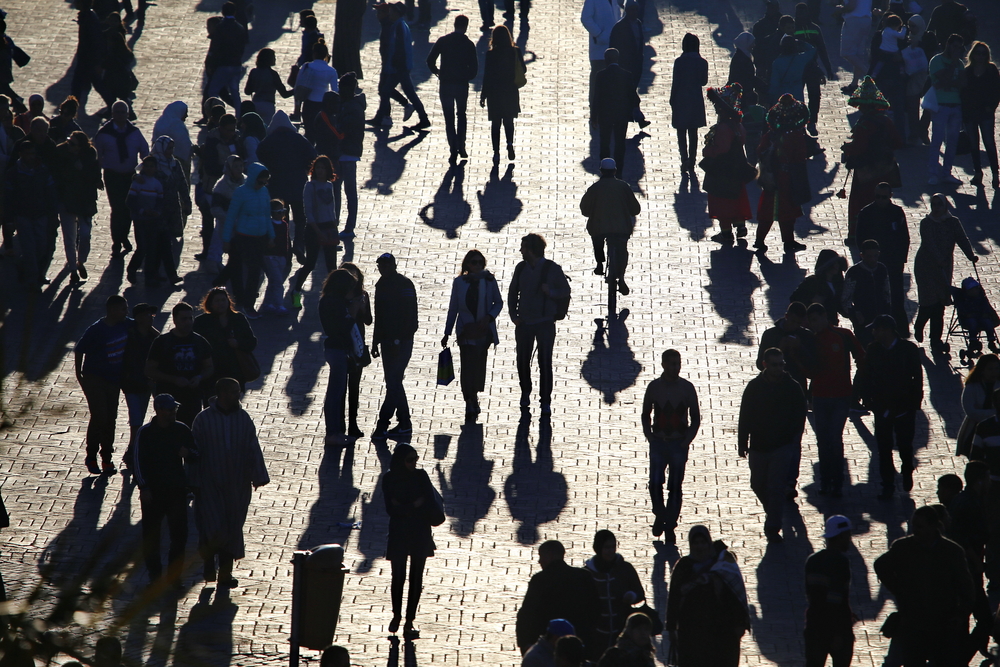 People on the square
