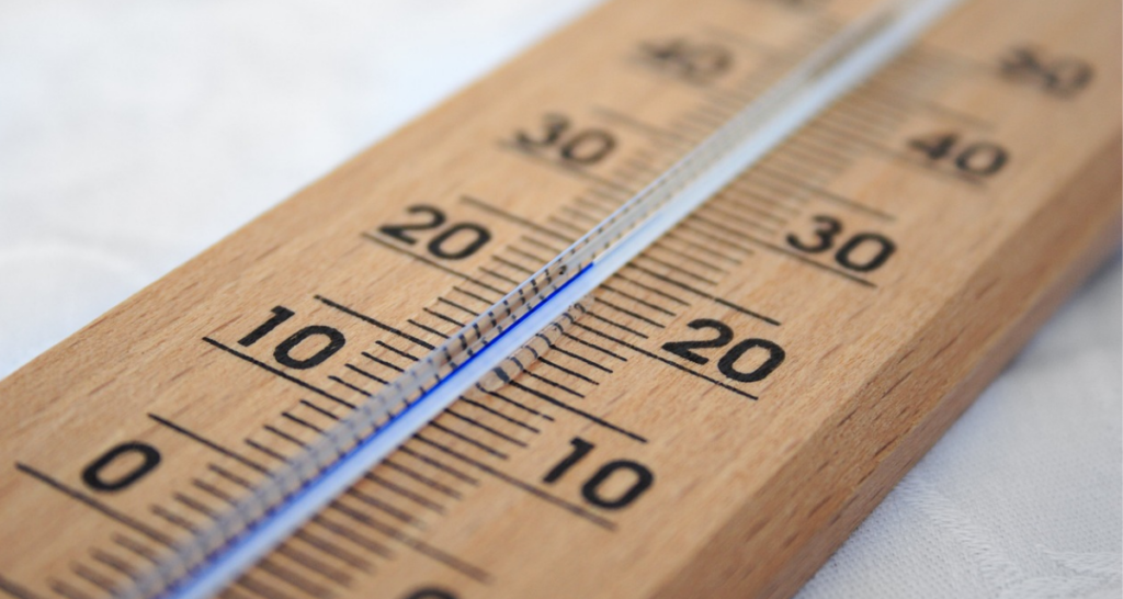 Thermometer. White background.