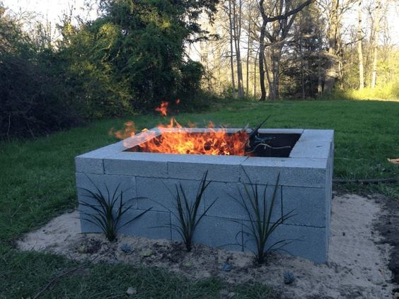 cinder fireplace
