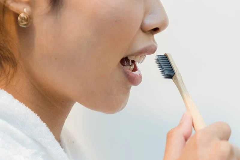 Person brushing their teeth