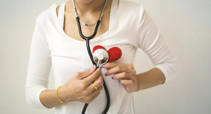 Heart with stethoscope