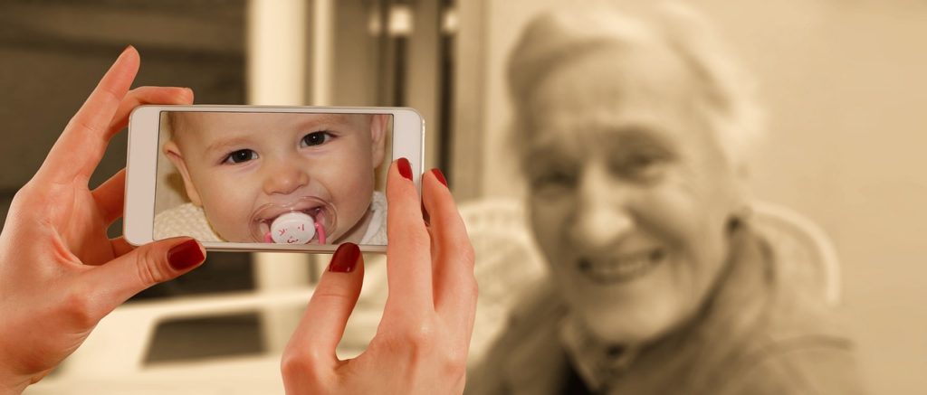 Young face, older woman