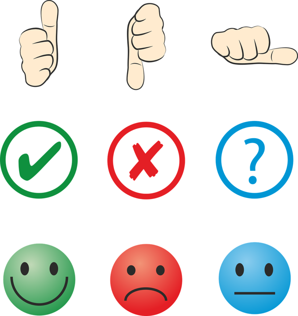 different feedback 