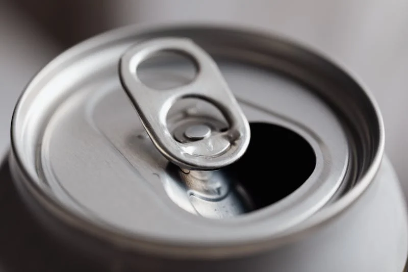 closeup of pop can