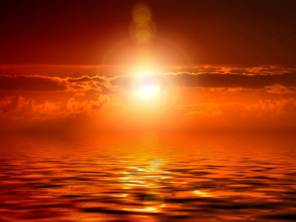 sunset ocean