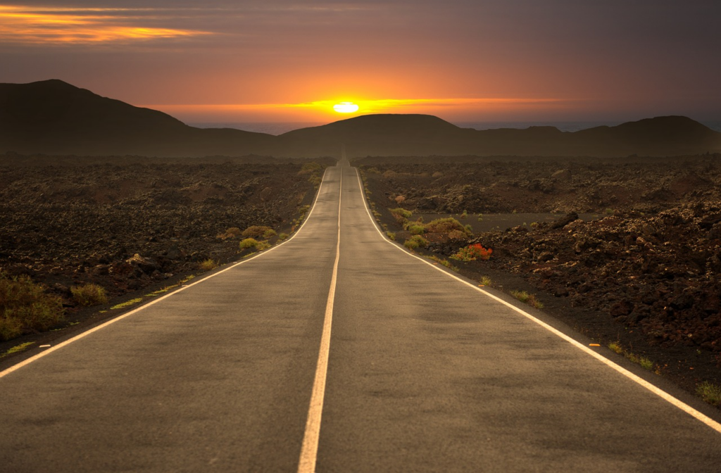 long road into the distance