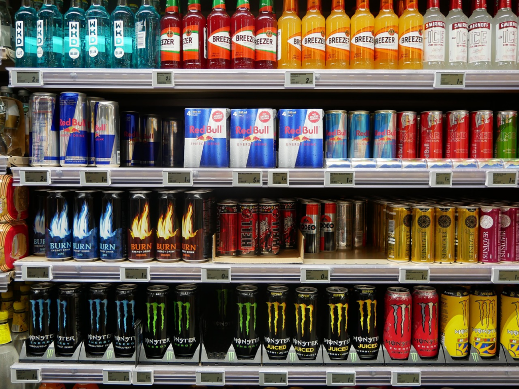 line of energy drinks