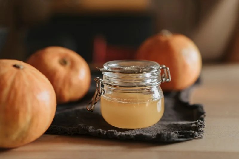 apple cider vinegar in a jar