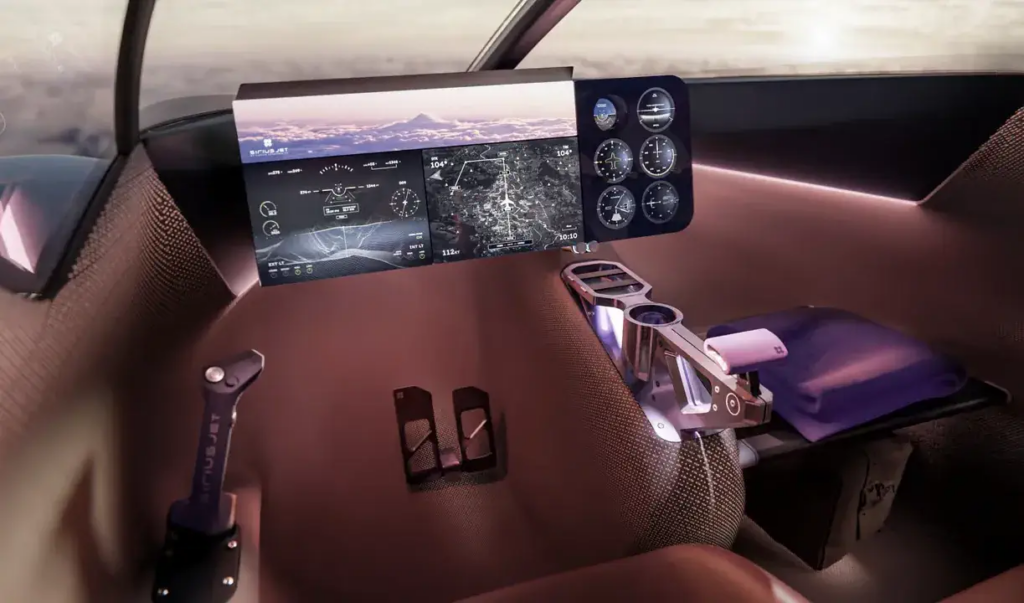 cockpit and piloting area