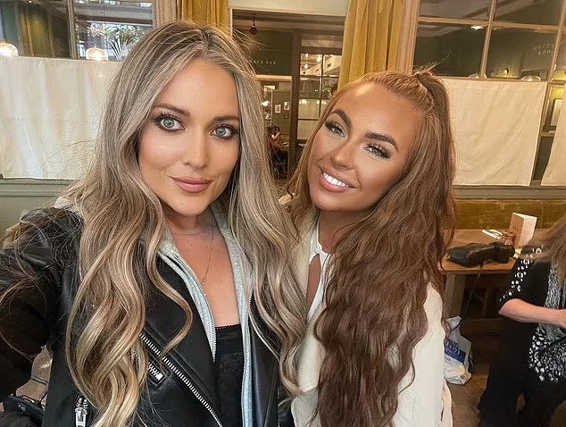 Abi Phillips, left, with former Love Island contestant Demi Jones, who was also diagnosed with thyroid cancer about a year after first entering the villa