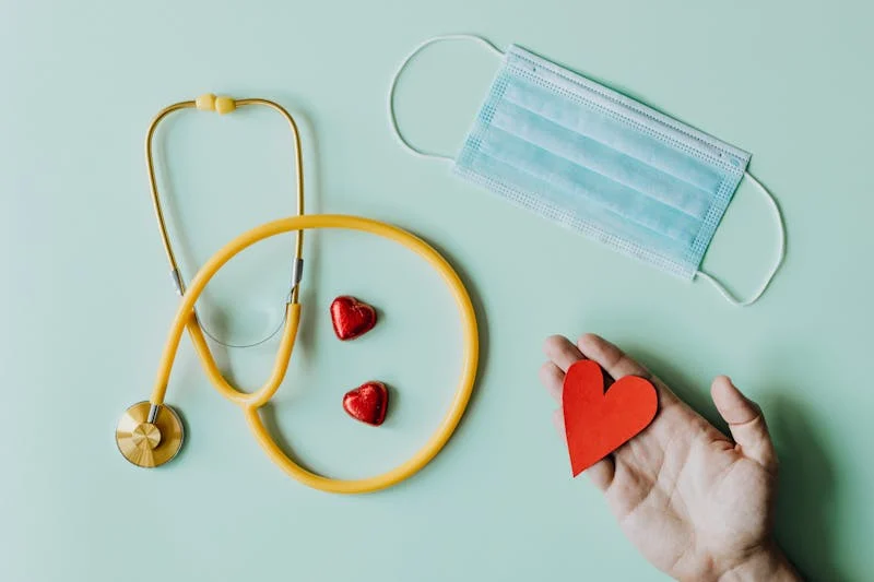 hearts and medical equipment
