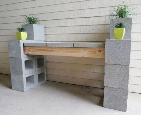 outdoor cinder kitchen table