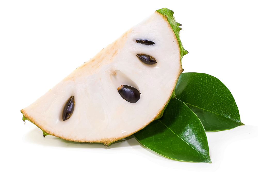 Soursop fruit isolated on white background