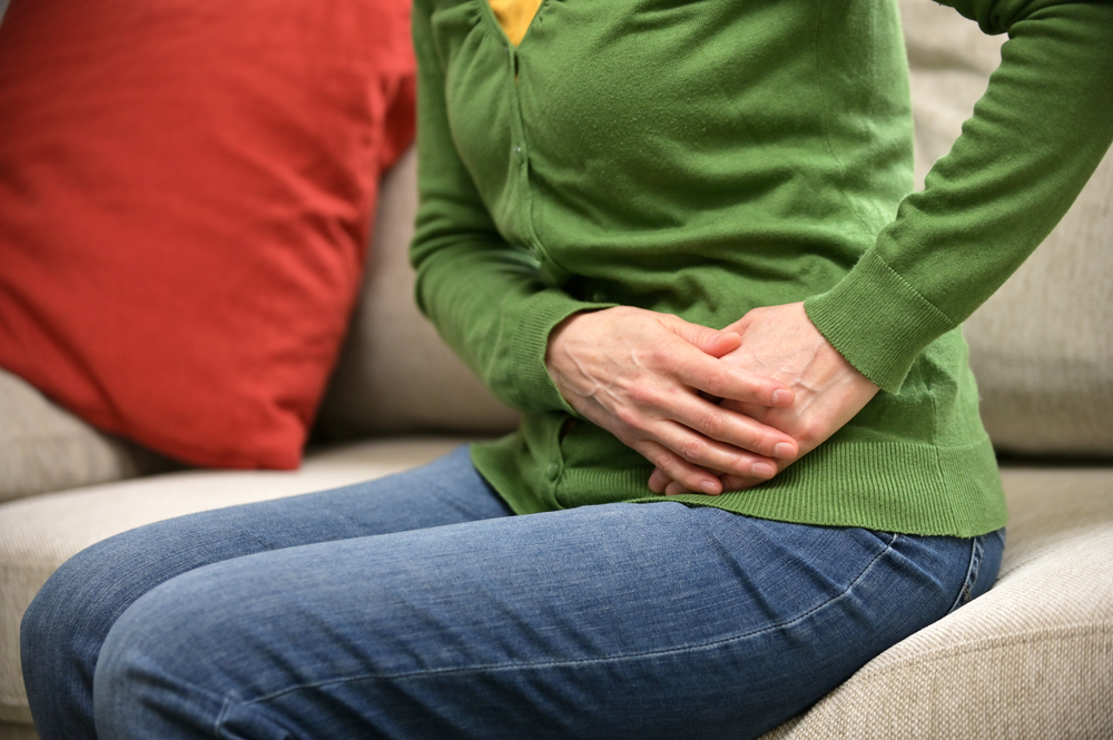 Woman Front Stomach Painful Sign Of Ovarian Pain