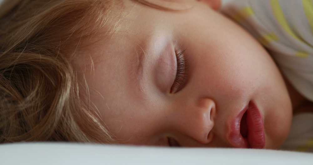 One year old baby sleeping drooling. Napping infant todlder boy.mov