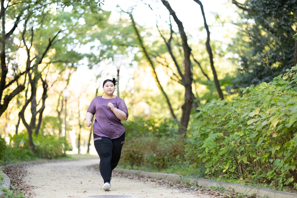 woman running in the park