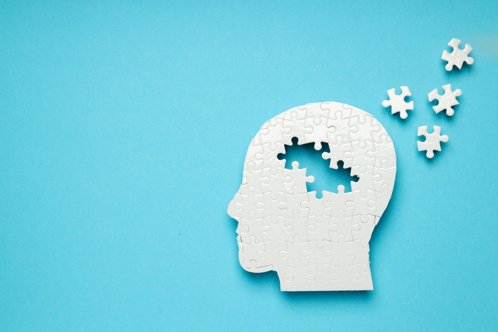 Dementia and parkinson's disease, ADHD, composition for head disease theme, space for text