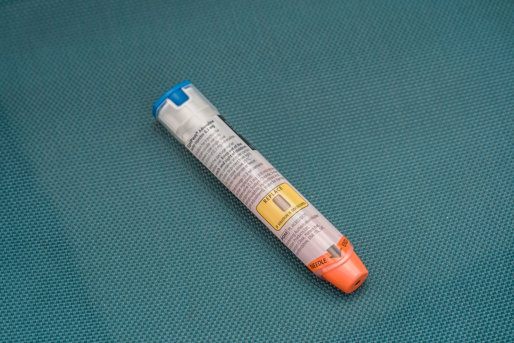 London, England, June 20th 2023. Epipen is a medical device for injecting doses of adrenaline through a needle into a patient suffering an allergy.