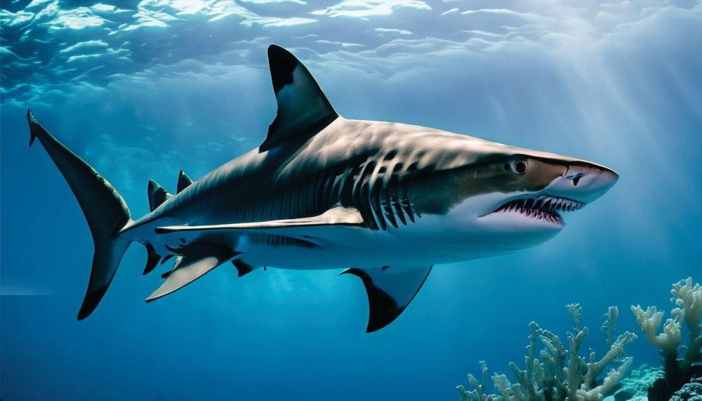 
Based on the image you sent me, the shark in the image is a great white shark