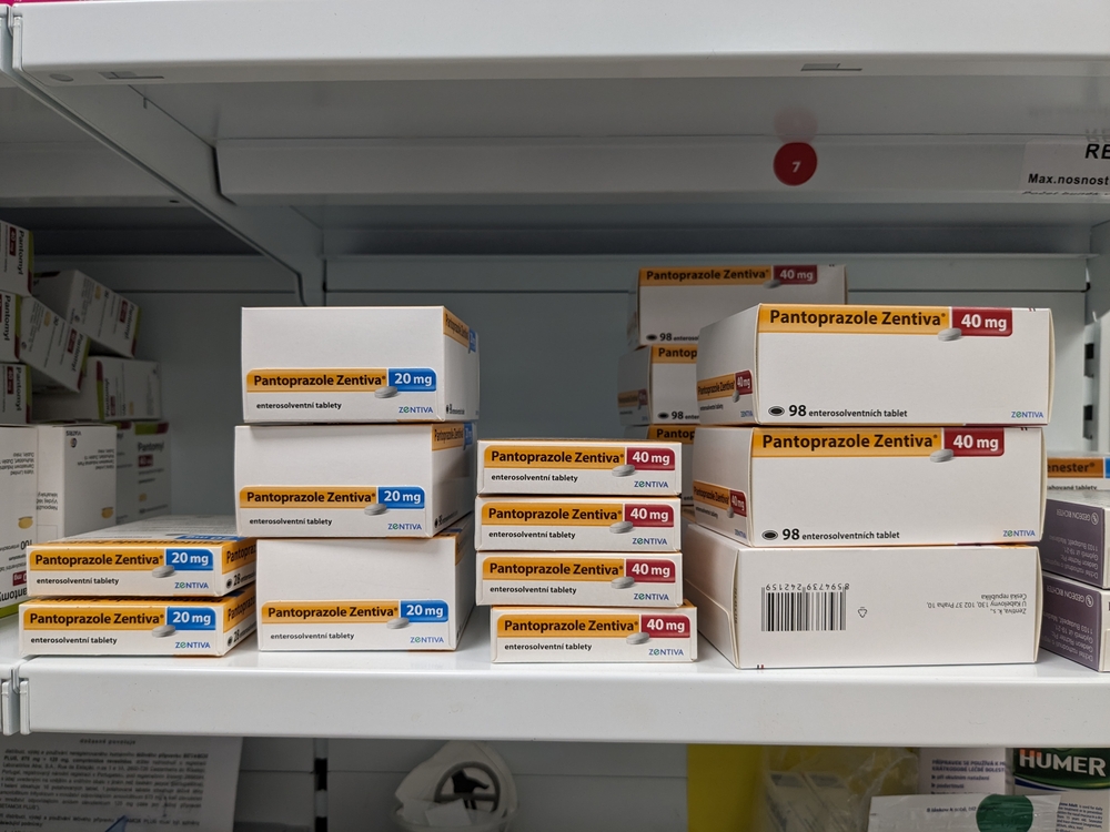 Prague,Czech republic-June 17 2024:PANTOPRAZOLE Zentiva box of medication with Pantoprazole active substance by Zentiva,used for treatment of GERD,Stomach ulcers,Esophagitis