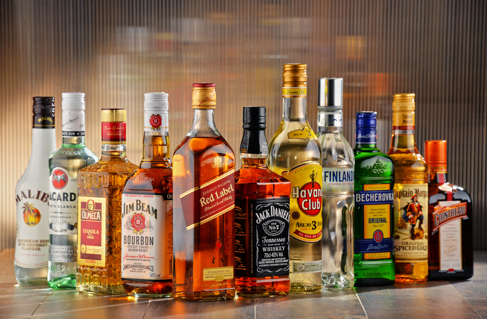 POZNAN, POLAND - JULY 27, 2016:Worldwide some 2 billion people use alcohol, one of the most widely used recreational drugs on earth, with yearly consumption of over 6 liters of pure alcohol per person