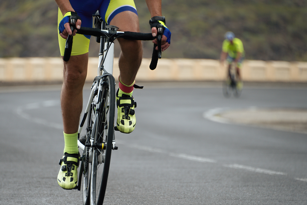 Cycling competition,cyclist athletes riding a race at high speed